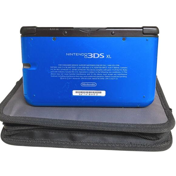 Nintendo 3DS XL Blue Black Handheld Gaming Console w/Case and Games EUC - Picture 7 of 16